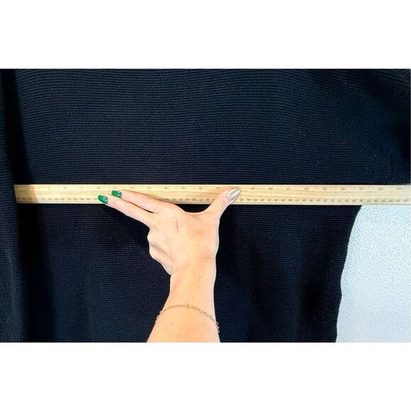 Free People Black Ottoman Slouchy Tunic Oversized Sweater Dress Women’s Medium - Picture 11 of 12